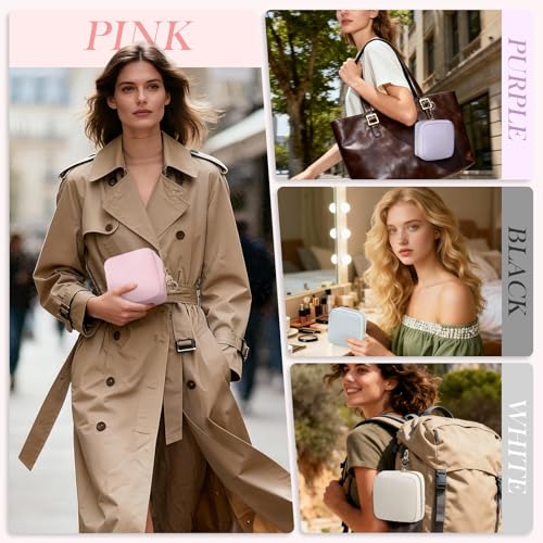 4.9" Small Makeup Bag for Purse, PU Mini Cosmetic Bag with Ring Buckle, Portable Small Makeup Travel Toiletry Pouches for Women, Birthday/Wedding/Christmas Gifts (Brown) - color: Brown-4.9 inch