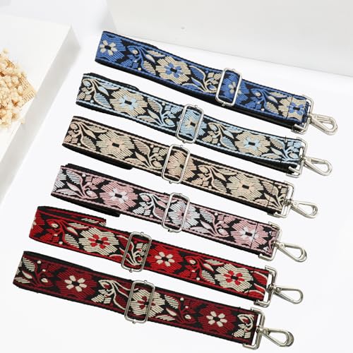 1.5" Wide Purse Strap Silver Hardware Adjustable Replacement Long Crossbody Bag Strap for Thick Shoulder Bags Canvas Handbags Straps - color: Silver Hardware-Dark Red