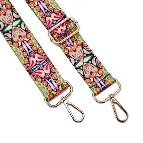 ZOOEASS Wide Shoulder Strap Adjustable Replacement Belt Crossbody Canvas Bag Handbag - color: Paisley, size: Wide: 1.4"(3.5cm)