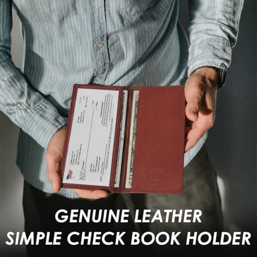 Genuine Leather Simple Check Book Holder Style - Mw156cf - color: Brown