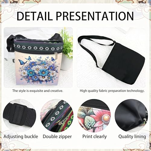 LSQFS Diamond Art Kits for Adults, DIY Diamond Painting Crossbody Bag, 5D Butterfly Floral Diamond Art Bags, PU Leather Art Bag, Craft Kits for Adults Women, Unique Gift - color: Butterfly flower 2