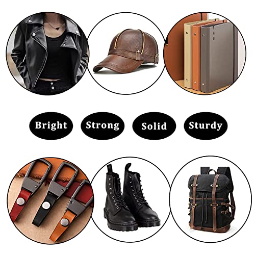 110 Sets Black Chicago Screws Leather Assorted Kit ，8 Sizes of Rivet Screws for Chicago Rivet for DIY Leather Craft and Bookbinding (M5 X 4, 5, 6, 8, 10, 12,15,18) - color: Gun black, size: M5*4.5.6.8.10.12.15.18mm
