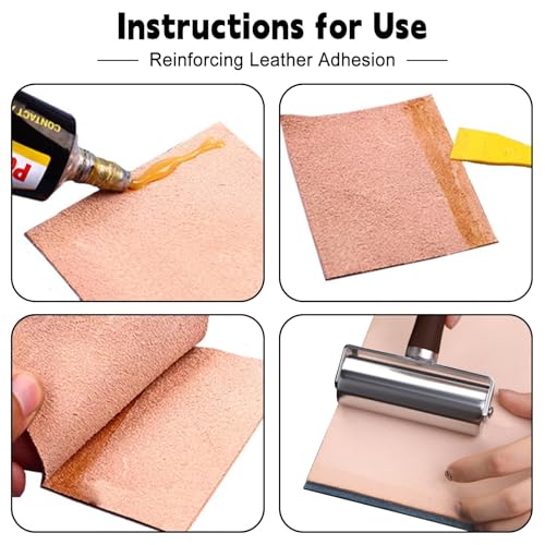 Mnuizu 100 mm Leather Press Edge Roller, Brayer Rollers for Crafting | Wooden Handle Leather Rolling Craft Roller, Seam Roller for Leather, Leather Edge Creaser for Leather Craft - color: Black, size: 100mm