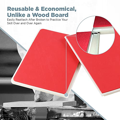 Logest Rebreakable Boards Martial Arts - Taekwondo Karate MMA Boards - Reusable Plastic Training Breaking Boards for Kids & Adults Available in 6 Levels of Difficulty Taekwondo Boards for Breaking - color: 4 Levels Set - Yellow Blue Red Black