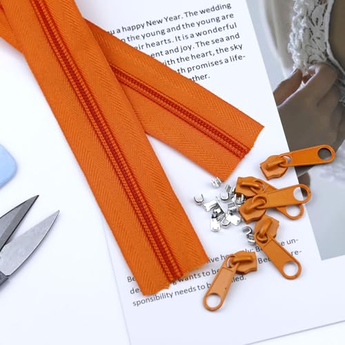 #3 Nylon Zipper Tape for Sewing: YZSFIRM 10 Yards Grass Green by The Yard Nylon Coil Zippers for DIY Sewing Craft with 10 Bulk Metal Zipper Slider and 10 Double Slider - color: 237 Grass Green, size: #3 Zipper