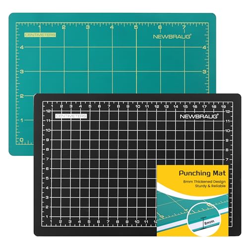 NEWBRAUG 8mm Leather Stamping Pad, A5 - size: 8.6"L x 5.9"W