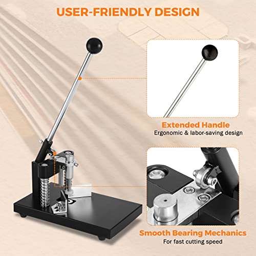 BEAMNOVA Heavy Duty Corner Rounder Industrial Paper Punch Cutter Machine | R6mm R10mm Dies, Cutting Tool for Laminate Business Card, Paper, Scrapbooking, Max 30mm / 1.2 in Cutting Thickness