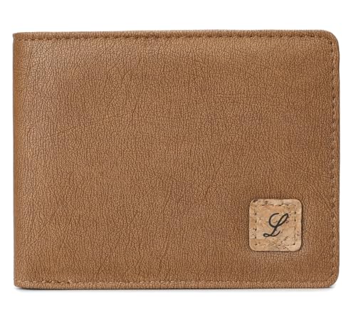 Lanyani Minimalist Fabric Wallet Bifold RFID Blocking - color: A-Brown