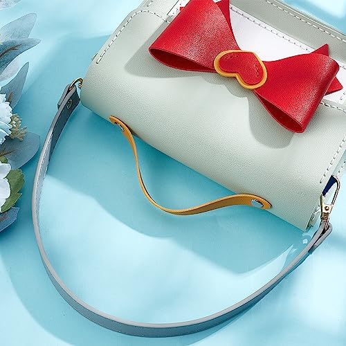 GORGECRAFT 2Pcs 47cm Leather Purse Strap Gray Short Shoulder Bag Straps Replacement Imitation Leather Bag Handles with Golden Alloy Swivel Clasps for Underarm Bag Handbag Tote Satchel Purse Making - color: Gray