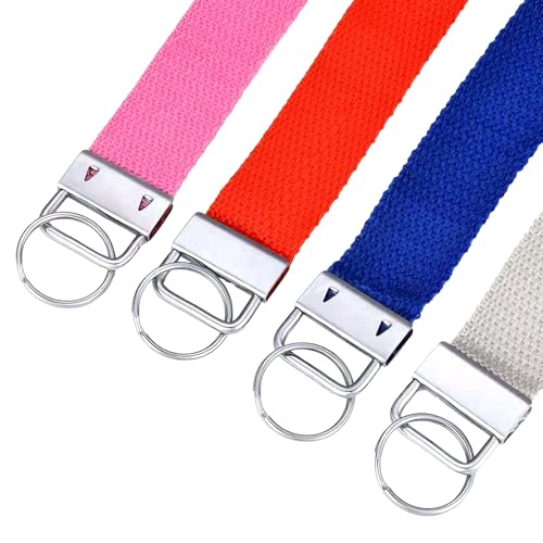 20 PCS Keychain Wristlet Hardware Set, 1 Inch Key Fob with Rings for DIY Bag Webbing, Lanyard & Wrist Strap Making Supplies (20pcs-Light Gold) - color: 20pcs-Light gold