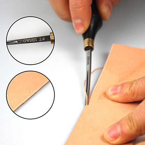 OWDEN Professional Leather Edge Beveler, Size 2#,Leather Tool. - size: 2#