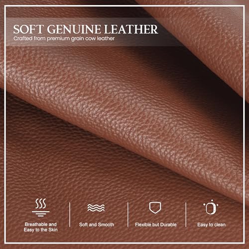 befen Anti-theft Crossbody Bag for Women Genuine Leather, Small Cross Body Shoulder Handbags with RFID Card Slots - color: Cognac Brown