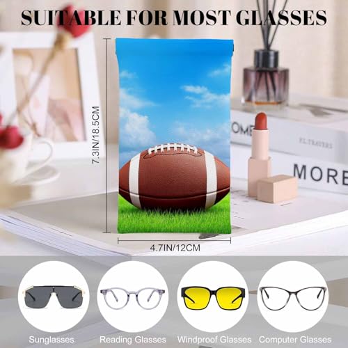 American Football Glasses Case, PU Leather Sunglasses Organizer Eyeglasses Case Glasses Cases For Men Women - color: American Football