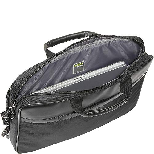 Kenneth Cole Reaction Urban Traveler Slim 18.4" Laptop Sleeve Top Zip Computer Portfolio Bag, Black - style: Briefcase