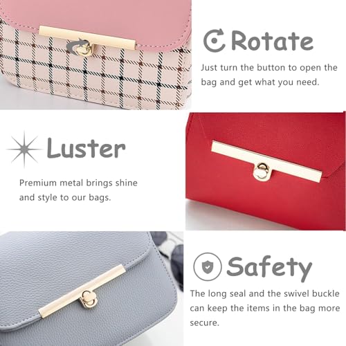 ArrErr 2 Pack Clutch Purses Turn Lock Clasp Purse Closure Twist Locks Fasteners Hardware Clip Buckles for Evening Bag Women Ladies Sparkling Party Handbag Wedding Bag Evening Clutch Bags Party Purses