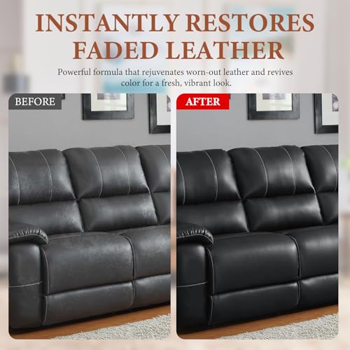 Leather Recoloring Balm, Leather Color Restorer, Navy Blue - color: Navy Blue