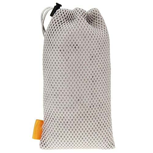 TAODAN 5-Pack Nylon Mesh Drawstring Storage Pouch Bag - 3.5 x 7.3 Inch - color: Gray