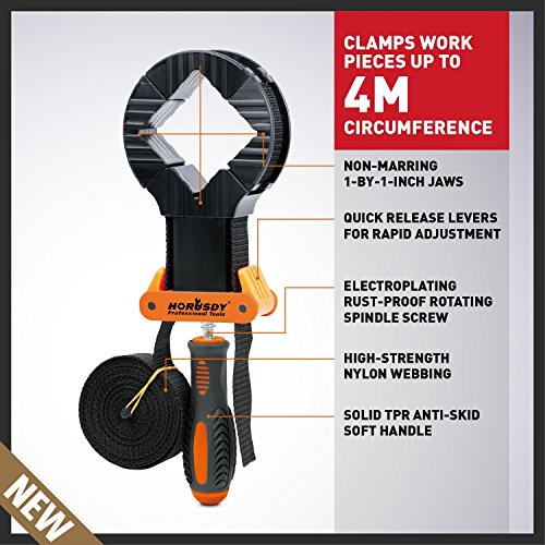 HORUSDY Band Clamp, Woodworking Frame Clamp Strap Holder for Picture Strap Clamp Strap Clamp (Band Clamp) - style: Band Clamp
