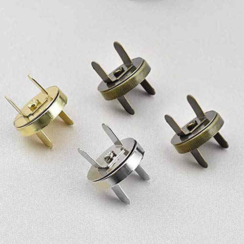 MYUBWTF 20 Set Magnetic Button Clasp Snaps, 3/4“ Purse Magnetic Bag Fastener Clasp, Magnetic Button Replacement Kit for Sewing, Craft, Purses, Bags, Clothes, Leather (Gold) - color: Gold