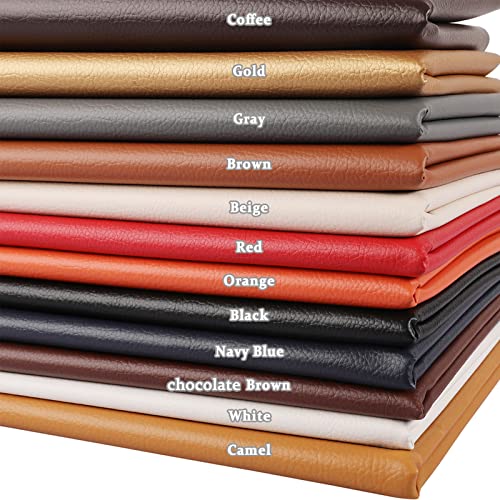 Marine Vinyl Upholstery Faux Leather Fabric, 2 Yards Coffee | Marine Grade Faux Leather Vinyl by the Yard, Waterproof, Soft & Durable, for Boat, Furniture Upholstery, DIY Sewing Crafts - color: Coffee, size: 2 Yards 55" x 72" (Pre-cut)