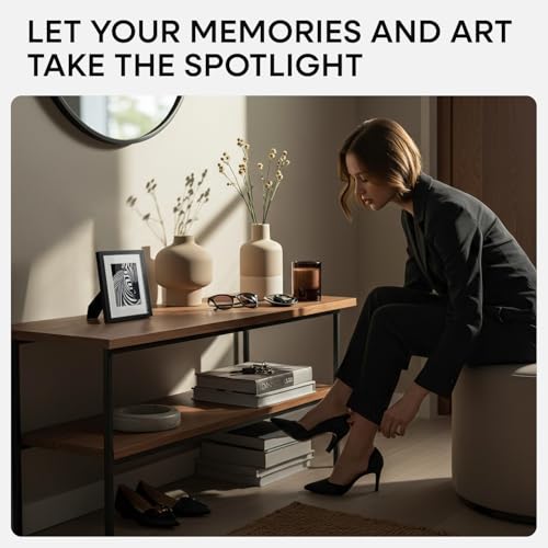 Homeforia 5x7 Black Picture Frame, High-End Metal, 4x6 Mat, Glass | High End Aluminum, Tempered Glass, Acid-Free 4x6 Removable Mat, 5x7 in Edge-to-Edge Display 7x5, Wall Kit, Set Of 1 - color: Carbon Black, size: 5x7