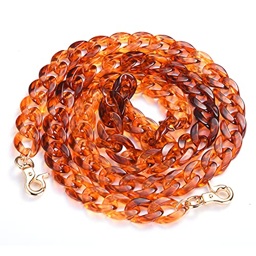Aumey Clear White Black Brown Acrylic Chain Clutch Purse Strap Handles Bag Handbag Purse Replacement Chains 40 Inches - color: Twilight