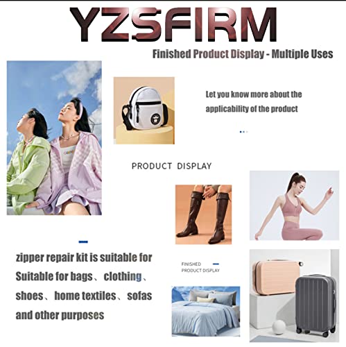 #5 Zipper Repair Kit Replacement Slider: YZSFIRM 12 Pcs Zipper Slider Replace Metal Plastic and Nylon Coil Zippers - Fix a Zipper Bottom Stop End and Top Stop - color: 48 Pcs Zipper Slider