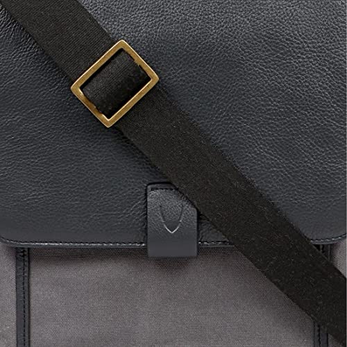 Hidesign Aiden Genuine Leather Medium Crossbody Men/Women Shoulder Messenger Bag/Travel Bag / 10.5" iPad Bag, Gray - color: Gray