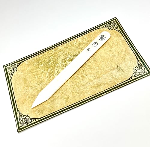 Bone Folder Craft Tool for Making Craft - Bone Folder for Folding Scoring Creasing Origami Paper Craft and DIY Leather burnishing Crafting & Moulding - 8 inch Genuine Bone Tool Large Size