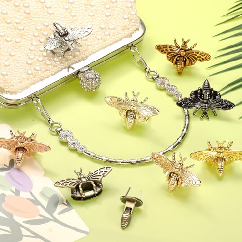 uxcell Bee Turn Lock Clasp, Zinc Alloy Closures Lock Fasteners Purse Twist Clip Clasp for Handbag Leather Bag Making - color: Bronze
