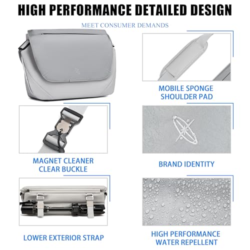 FSD.WG Shoulder bag Crossbody Bags for Men messenger bags fit 12" iPad Casual Daypack - color: 58grey