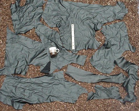 Scrap Upholstery Leather Craft Black Medium Pieces, 12 Square Feet