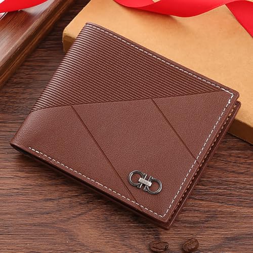 Slim Wallet for Men with Money Clip, Minimalist Wallet with Zipper, Bifold Mens Wallets with Credit Card Holder, PU Leather Men's Wallet with Coin Purse, Carteras Para Hombres (Brown d) - color: Brown d