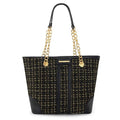 Montana West MEDIUM Tote Bag for Women Quilted Chain Handbags Shoulder Purse - color: A-black