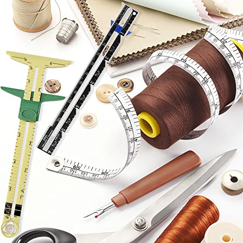 2pcs 5 in 1 Handy Sliding Sewing Gauge Quilting Tools for Beginner Work as T-Gauge, Hem Gauge, Seam Allowance - size: Size 5(2pcs style1)