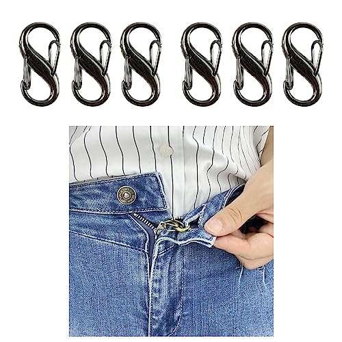 FYOURH Jeans Zipper Holder - Clasp for Keeping Pants Zipper Up - Dark Silver - style: Dark Silver