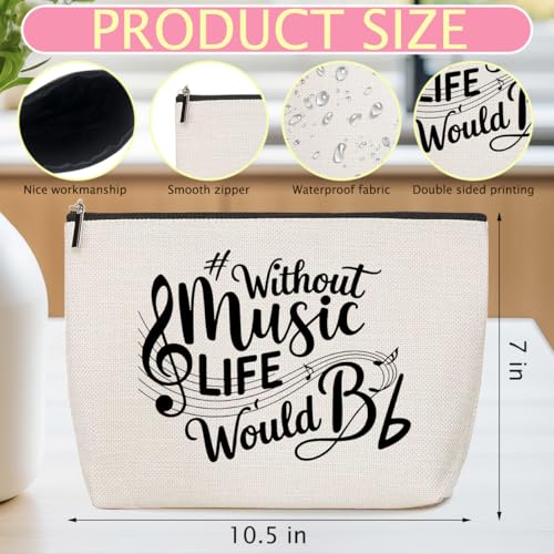 ZHAMEN Music Lover Makeup Bag Cosmetic Bags for Women - color: Multicolor 1434