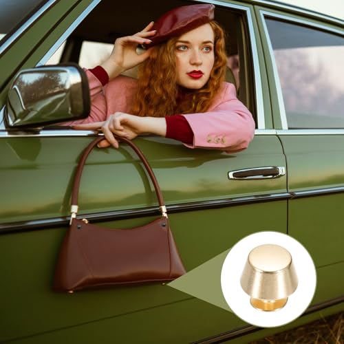 PATIKIL 12mm Screw Back Rivets Stud, 25 Sets Purse Handbag Feet Round Flat Nailhead Flat Head Stud Rivet Spike Leathercraft for DIY Leather Luggage Collar Belt Shoes, Light Gold - color: Light Gold, size: 12mm