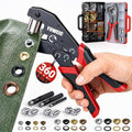 Grommet Tool Kit 1/2" 1/4" 3/8" Multi-Size Hole Punch with Case, 360 Pcs Eyelet Set and Grommets Kit | Punch Self-Locking Eyelet Plier for Tarps, Canvas, Tents, Leather, Vinyl and Fabric Rings - size: 1/2" 1/4" 3/8"