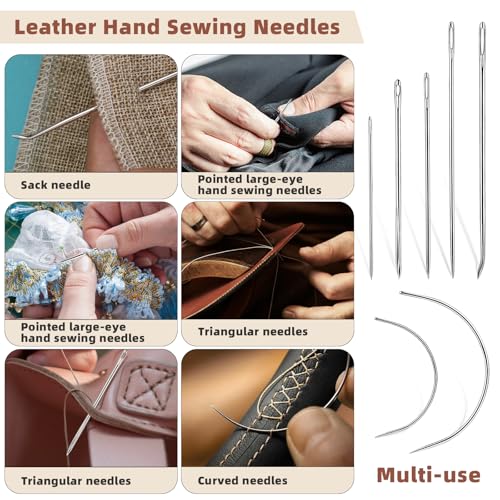 Waxed Thread, Upholstery Needle and Thread 32 Yards White - color: White, size: 32Yard