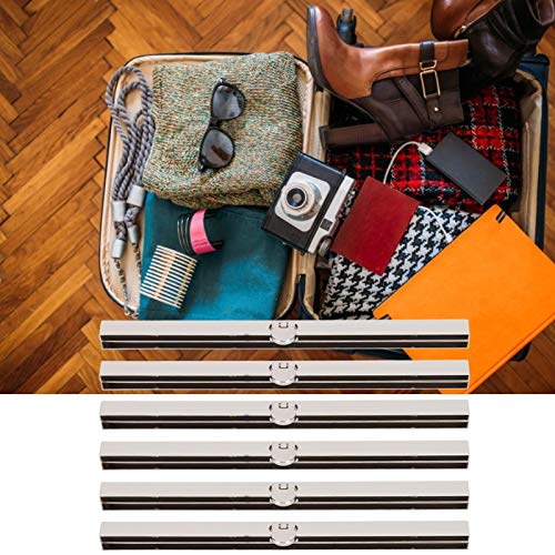 Metal Purse Frame Kiss Clasp Lock Durable Bag Closure for DIY Sewing Iron Silver 7.5 Inch 6 Pack - color: Silver
