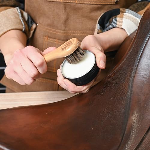 Rhino Wax Premium Horsehair Brushes for Leather Boots, Shoes & Polishing | Clean and polish leather boots and shoes with a premium horsehair brush designed for gentle care and a smooth finish.