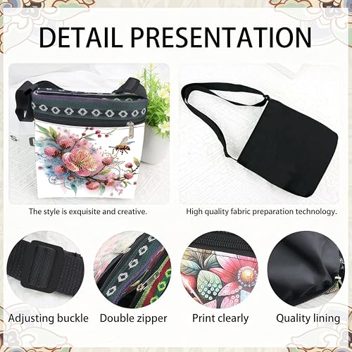 DDGYP DIY Diamond Painting Crossbody Bag, Diamond Art Kits for Adults Women | PU Leather Floral Bee Art Bag, Diamond Art Projects Craft Kits - color: Butterfly Flower 4