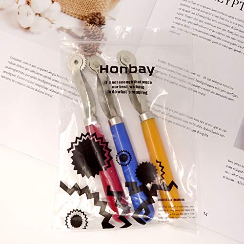 "Honbay 3PCS Plastic Handle Tracing Wheel Craft Sewing Tool, Random Color"