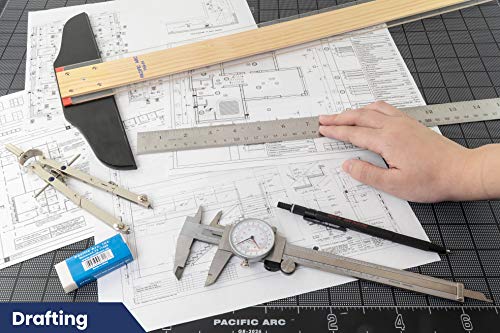 Pacific Arc 24 Inch Stainless Steel Ruler with Inch/Metric Conversion Table - style: 24 In