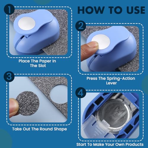 1 Inch Circle Punch - Creates Perfect Circles Every Time, Handmade Scrapbooking Tool for Card Making, DIY Photo Albums, Invitations & Decorations - size: 1 Inch