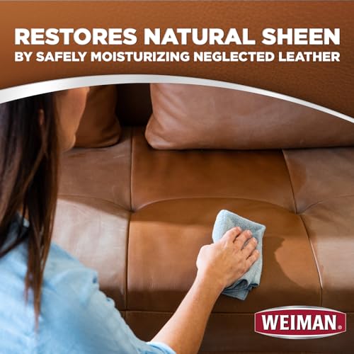 Weiman 3 in 1 Deep Leather Cleaner & Conditioner Cream - Restores Leather Surfaces - Use on Leather Furniture, Car Seats, Shoes, Bags, Jackets, Saddles - size: 8 Fl Oz (Pack of 1)