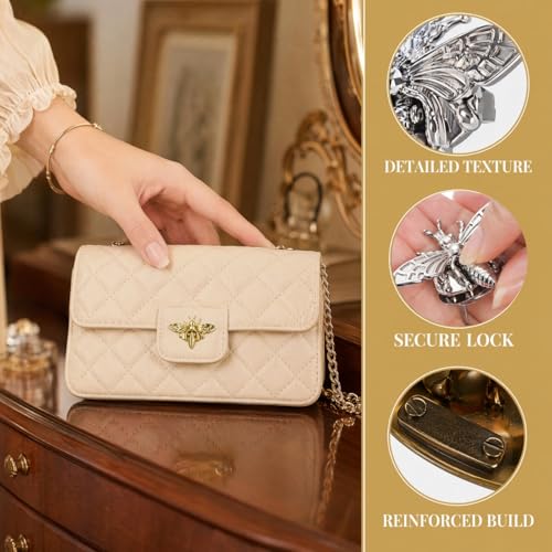 WRINGKIT 10 Pack Purse Lock Clasp, 3D Bee Shape, 10 Colors