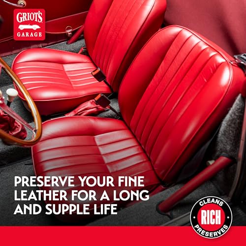 Griot's Garage Leather Care, Car Seat Cleaner and Conditioner for Upholstery, Furniture, Clothing, and More, 11142, 16oz - size: 16 Fl Oz (Pack of 1)