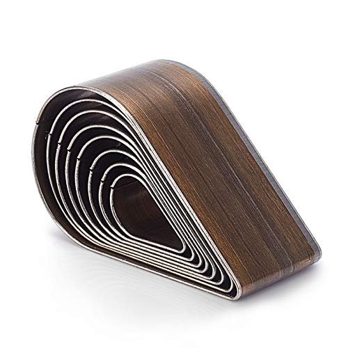 PH Padahall Leather Hole Punch Die Teardrop,8 Sizes Hole Hollow Punch Set High Carbon Steel Punch Cutter Tool Kit Cutting for Leather EVA Foam Fiber Board Clay Handmade DIY Craft - color: Teardrop, size: 8 Sizes (20-55mm)